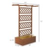 Okak Slim Privacy Screen Planter with Trellis for Climbing Vines in Small Patios + Self-Draining Design - 2 of 4