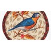 Earth Rugs Wildlife Bluebird Round Coaster – 7"x7" Braided Jute with Hand-Stenciled Bluebird, Rustic Nature-Inspired Design - 3 of 3