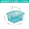 Unique Bargains Plastic Grocery Shopping Toy Organizing Mini Decorative Baskets 6.3" x 3.5" x 5.1" 3 Pcs - 2 of 4