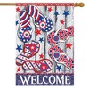 Freedom Flip Flops Summer House Flag Patriotic 28" x 40" Briarwood Lane - image 2 of 4