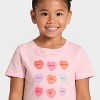 Toddler Girls' Valentine's Day Short Sleeve Graphic T-Shirt - Cat & Jack™ Light Pink - 2 of 4