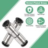 Unique Bargains Nickel Plated Brass Push To Connect One Way Quick Release Check Valve 2 Pcs - 2 of 4