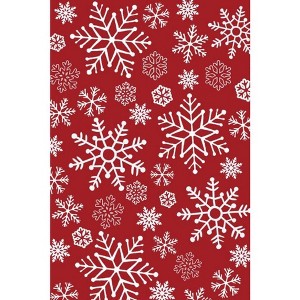 Christmas Area Rug Christmas Snowflakes Pattern Floor Cover - 1 of 1