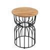 Roost End Table In Mango Wood Brown - Timbergirl: Sturdy Metal Frame, No Assembly, Round Accent Table - image 3 of 3