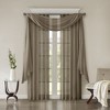 Contemporary Style Solid Crushed Window Panel Pair, Lightweight Sheer Fabric Light Filtering Window Panel for All Seasons - 3 of 4