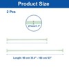 Unique Bargains Carbon Steel No Drilling Adjustable Tension Shower Curtain Rod 2 Pcs - 2 of 4