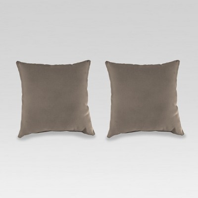 Outdoor Set of 2 Accessory Toss Pillows - Brown - Jordan Manufacturing