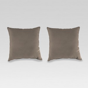 Outdoor Set of 2 Accessory Toss Pillows - Brown - Jordan Manufacturing