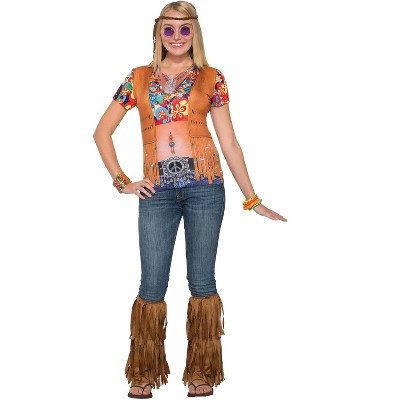 Forum Novelties Hippie Gal Shirt Women's Costume, Large : Target