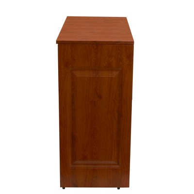 Faux Wood Finish Double Tilt-Out Laundry Hamper Cabinet