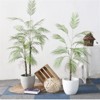 Artificial Palm Tree Double Pole, Large Fake Tropical Plant in Pot for Home Office Balcony Indoor Outdoor Decor - 3 of 4