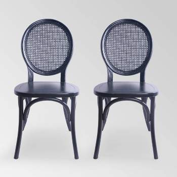 Set of 2 Chrystie Rattan Dining Chair - Christopher Knight Home