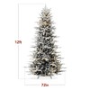 Best Choice Products 12ft Pre-Lit Flocked Artificial Aspen Noble Fir Christmas Tree w/5,748 Branch Tips, 1000 LED Lights - Black - 2 of 4