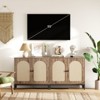 Buffet Cabinet with Storage, Rattan Storage Cabinet with Doors - 4 of 4