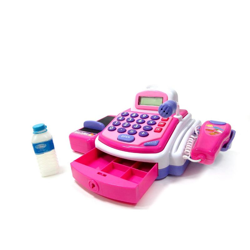 Link Pretend Play Store Electronic Toy Cash Register for Kids - STEM Toy with Mic Speaker and Play Money Included, 2 of 5