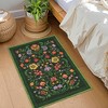 Modern Floral Printed Area Rugs Machine Washable Soft Non Slip Farmhouse Carpet Stain Resistant Low Pile Rug for Kitchen Living Room Laundry Bedroom - 4 of 4