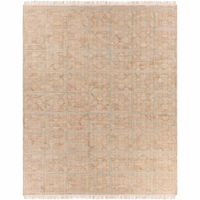 Hauteloom Rice Dusty Sage Fringed Jute Carpet