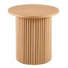 Entryway Console Table With Wood Veneer Tabletop, Round Coffee Table, Console Tables Modern With Metal Base, Console Tables Tall-Cuddlewood - 2 of 4