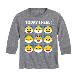 Boys' - Baby Shark - Today I Feel Grid Long Sleeve Graphic T-Shirt - 1 of 4