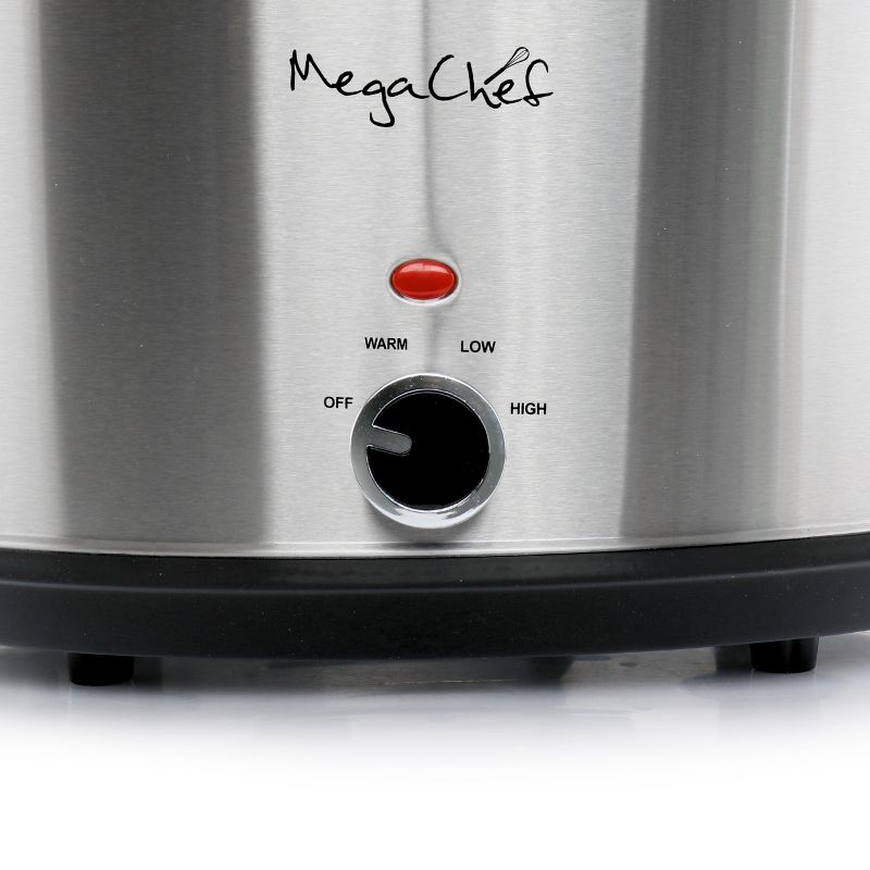 MegaChef 8 Liter Slow Cooker with Mini 0.6 Liter Warmer, 3 of 7