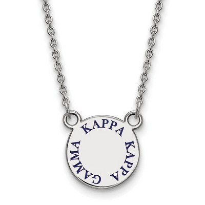 Black Bow Jewelry Sterling Silver Kappa Kappa Gamma Greek Life Necklace 18 Inch