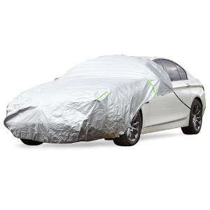 Unique Bargains Front Half Car Cover Waterproof Outdoor Half Cover Aluminum Film - 1 of 4