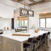 LNC Timeless 6-Light 31" Farmhouse/Rustic Large Linear Chandelier, Black and Gray Wood Tone - 4 of 4