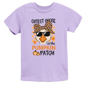 Cutest Goose At The Pumpkin Patch - Youth Short Sleeve Graphic T-Shirt and Toddler Short Sleeve Graphic T-Shirt - 1 of 4