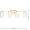 Progress Lighting Estrada 4-Light Vanity Light, Brushed Gold, Opal Glass - 4 of 4