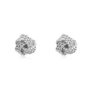 Sterling Silver Love Knot Stud Earring - 1 of 4