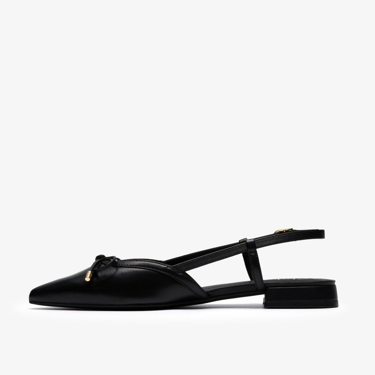 Обувь Clarks Womens Sensa 15 Bow Black Leather Shoes 6 Medium — фото 2