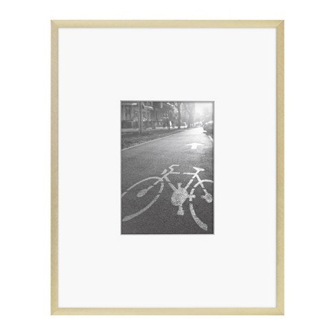 10.4 X 12.4 Matted To 8 X 10 Thin Metal Tabletop Frame Brass -  Threshold™ : Target