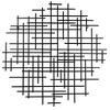 HomeRoots 30" X 30" Black Metal Abstract Lines Round Hanging Dimensional Sculpture - 3 of 4