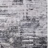 Gray Ivory and Taupe Abstract Power Loom Worn Faded Area Rug - 4 of 4