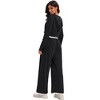 ATHLECHIC Women's Casual Lounge Cropped Half Button Hoodie Top Wide Leg Pants Ribbed Knit Tracksuit Two Piece Sets - 4 of 4