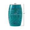 NicBex Large Outdoor Side Table, Floral Iron End Table, Cylindrical Patio Tables Accent Table for Indoor Porch Yard Balcony Deck - 4 of 4