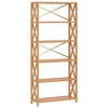 vidaXL 6-Tier Shelf 31.5 in.x11.8 in.x71.3 in. Solid Wood Oak - 2 of 4