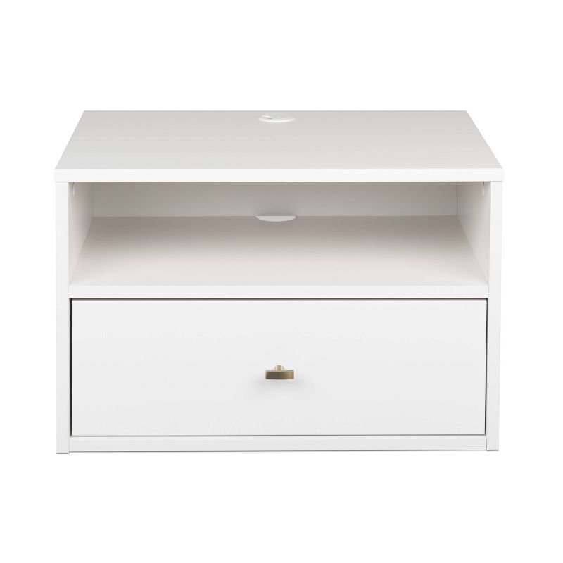 Floating 1 Drawer Nightstand with Open Shelf - Prepac, 1 of 18