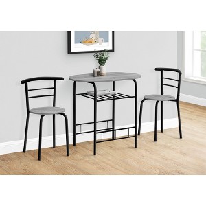 3-Piece Dining Set with Kitchen Table and 2 Chairs - 1 of 4