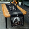 Haunted Horrors 72" Table Runner, Jacquard Halloween Home Black Tablecloth Decoration with Pumpkins and Spiderwebs| OrnamentallyYou - 3 of 4