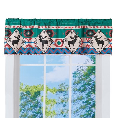 Collections Etc Southwestern Moose Silhouettes Window Valance : Target