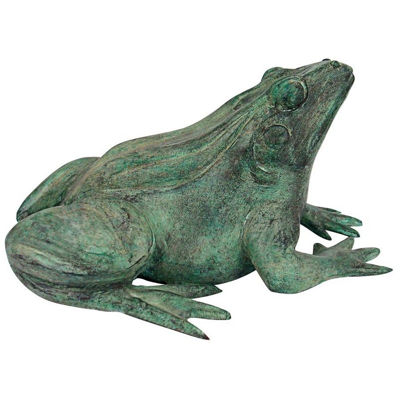 Design Toscano Medium Bull Frog Cast Bronze Garden Statue, 5 of 9