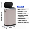 Dolonm 50L Smart Sensor Trash Can - Automatic Motion-Activated Lid, Stainless Steel, Hands-Free, Silent Closing - 4 of 4