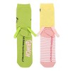 The Grinch & Cindy-Lou-Who Women's Crew Magnetic Hand Holding Socks - 2 of 4