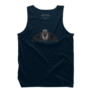 Men's Design By Humans Monochrome Cicada By Realkey Tank Top - 1 of 3