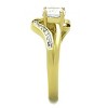 Slickblue Women's Two-Tone Ring in IP Gold Stainless Steel with Round CZ & Pave Band, 4.2g, size 5–10 - 4 of 4