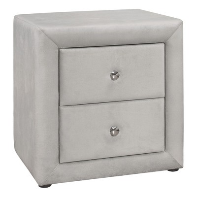 NicBex 16.25 inch Nightstand with 2 Drawers,Modern Side Table with Metal Round Handle and Wood Frame,Bedside Table for Bedroom,Living Room