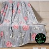 Plazatex All Star Soft & Cozy Glow in the Dark Throw Blanket Ideal for Bedroom & Living Room Decor 50"x60" Grey - 4 of 4