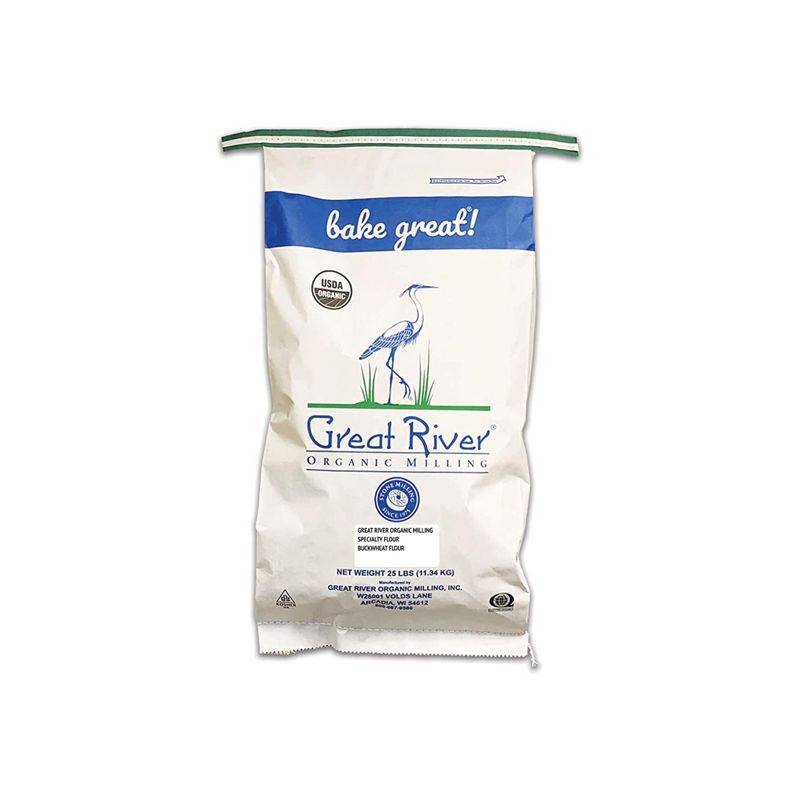 Great River Organic Milling Organic Medium Buckwheat Flour - 25 lb, 1 of 2