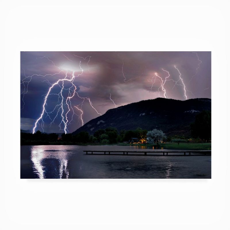 Mike Jones Photo Lightning Campground Outdoor Canvas Art, 3 of 8